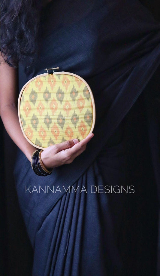 Plain saree with Printed blouses - Black(KS348)