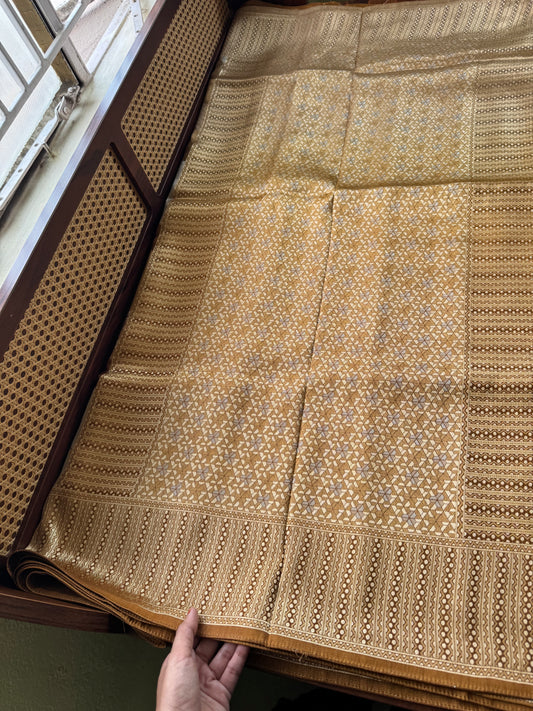 Soft Semi Silk Saree - Golden Yellow
