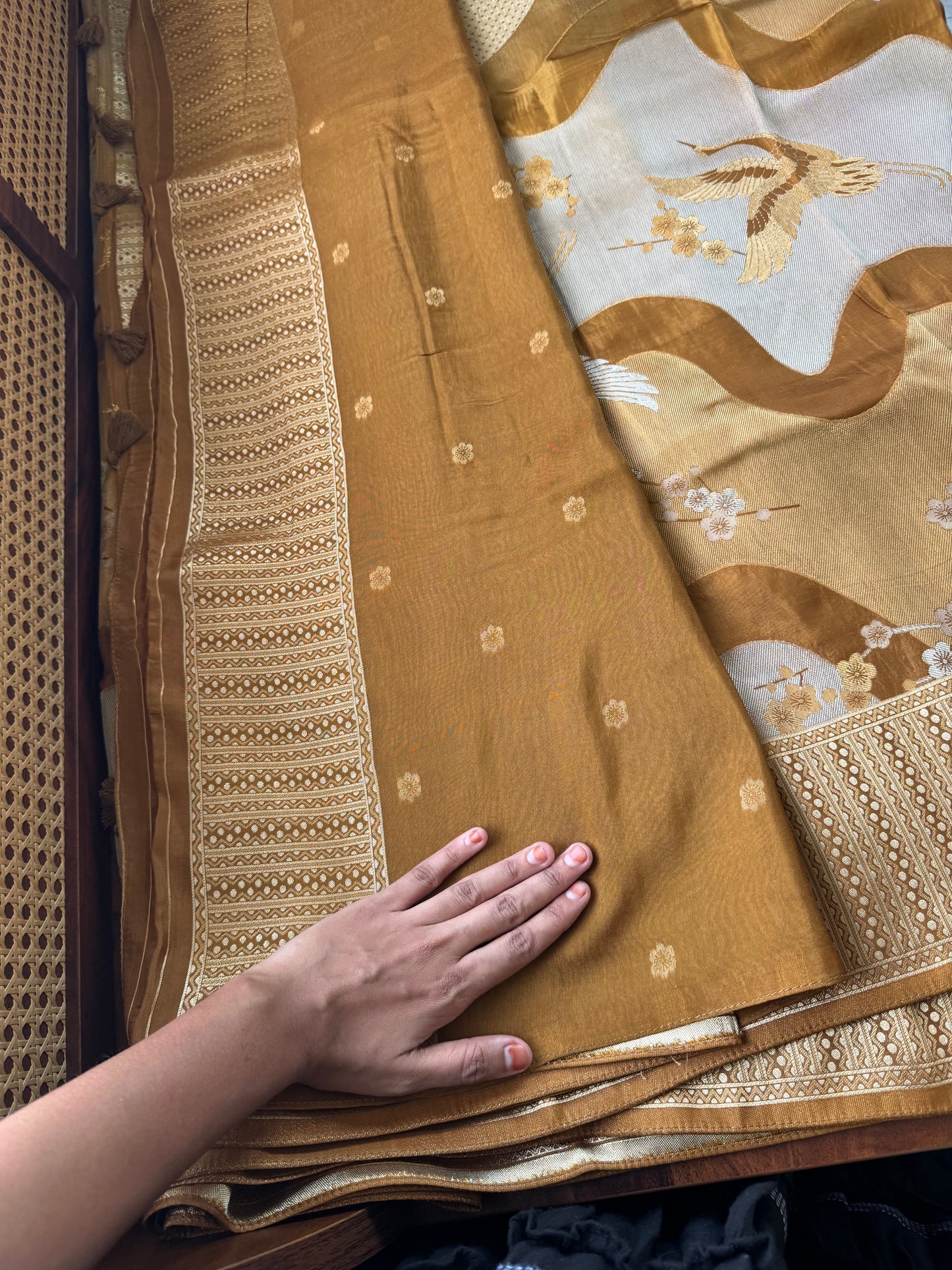Soft Semi Silk Saree - Golden Yellow