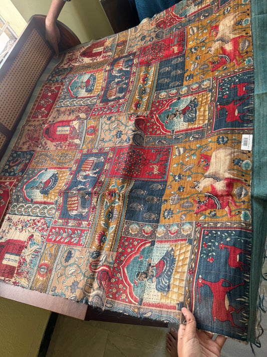 Pure Tussar Organza Saree - Blue