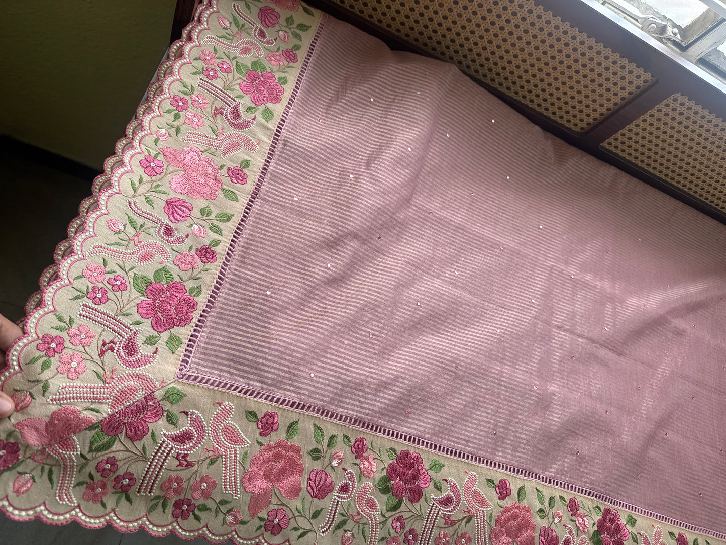 Tissue Saree - Lilac