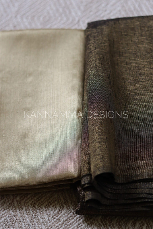 Zari Tissue -Black Gold (KS407)