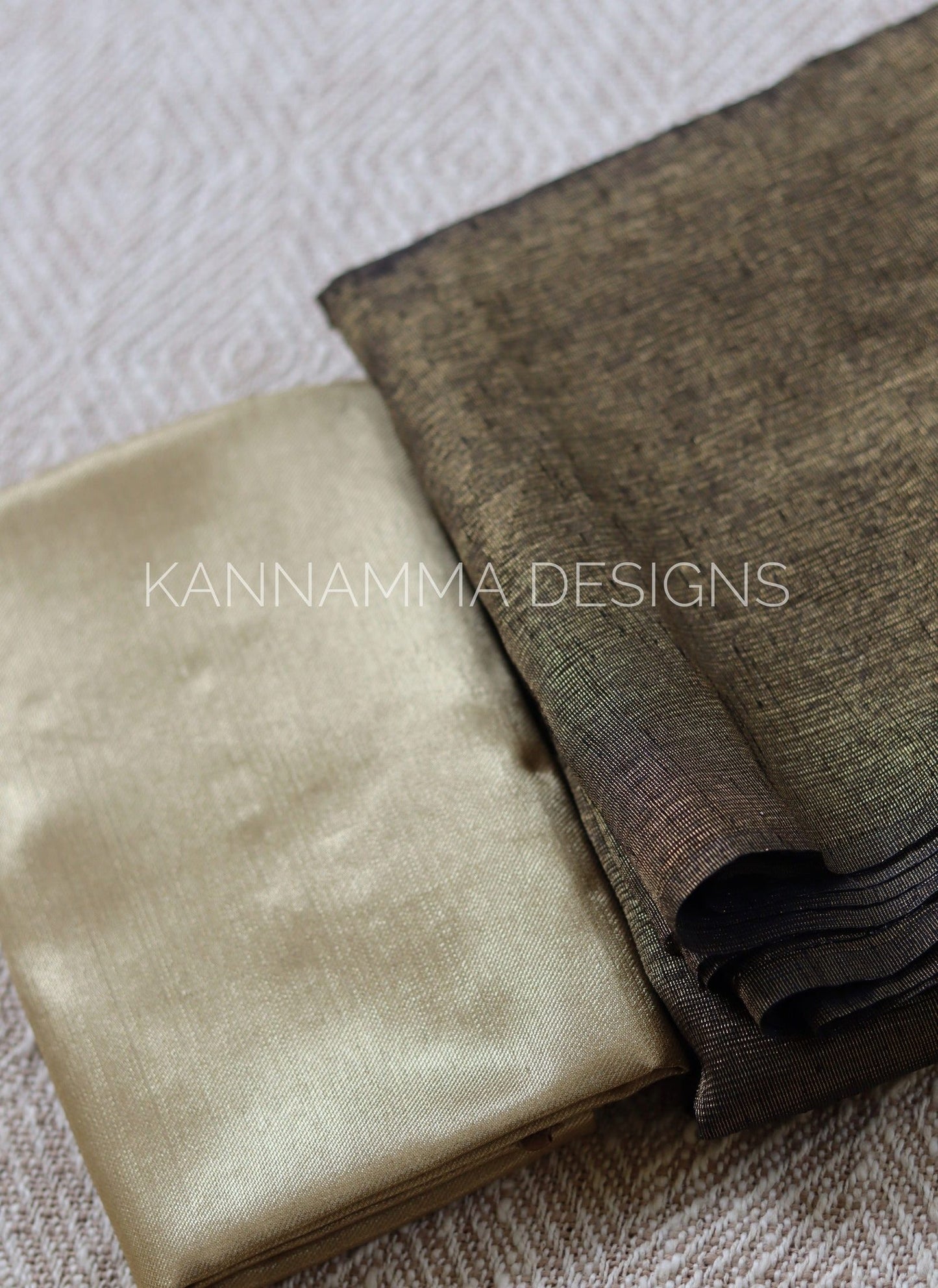 Zari Tissue -Black Gold (KS407)