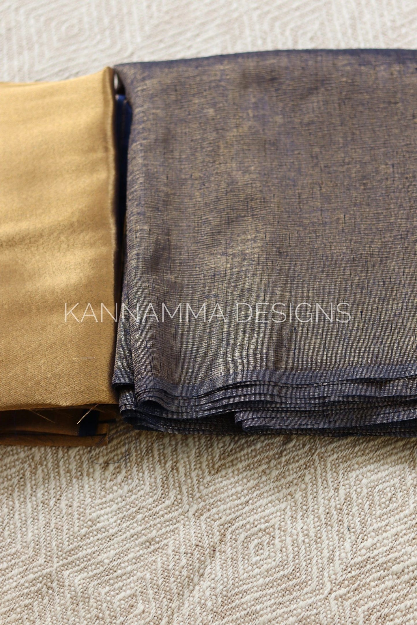 Zari Tissue -Navy Gold (KS410)