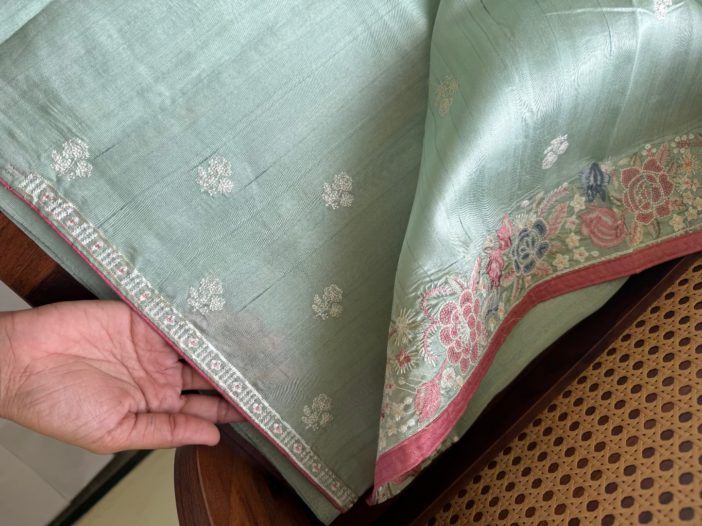 Tussar Blend - Pastel Green