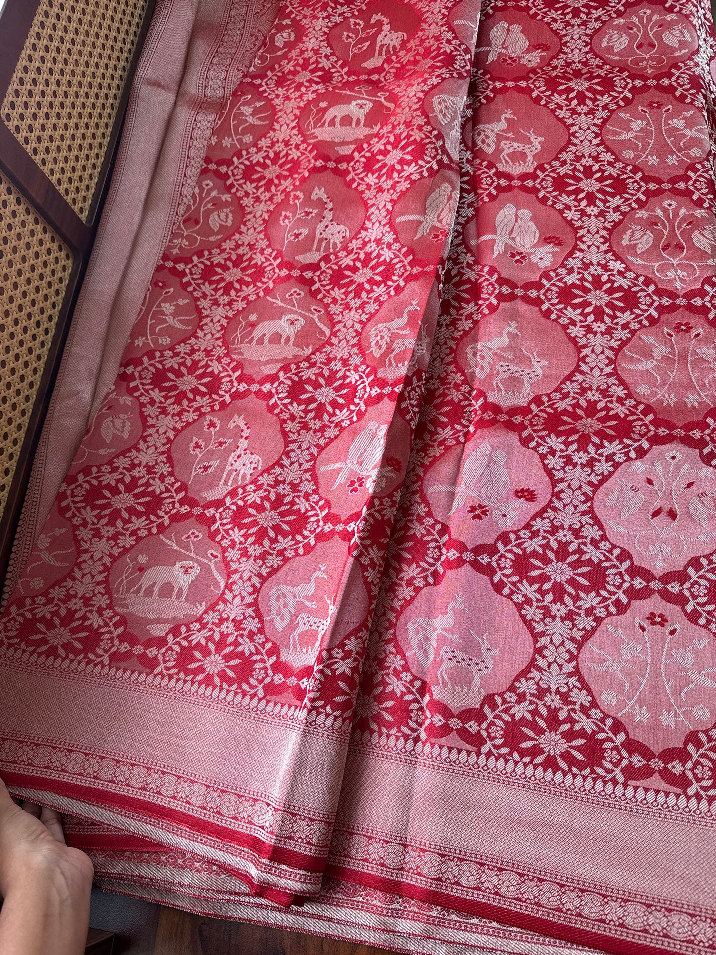 Soft Semi Silk Saree - Red