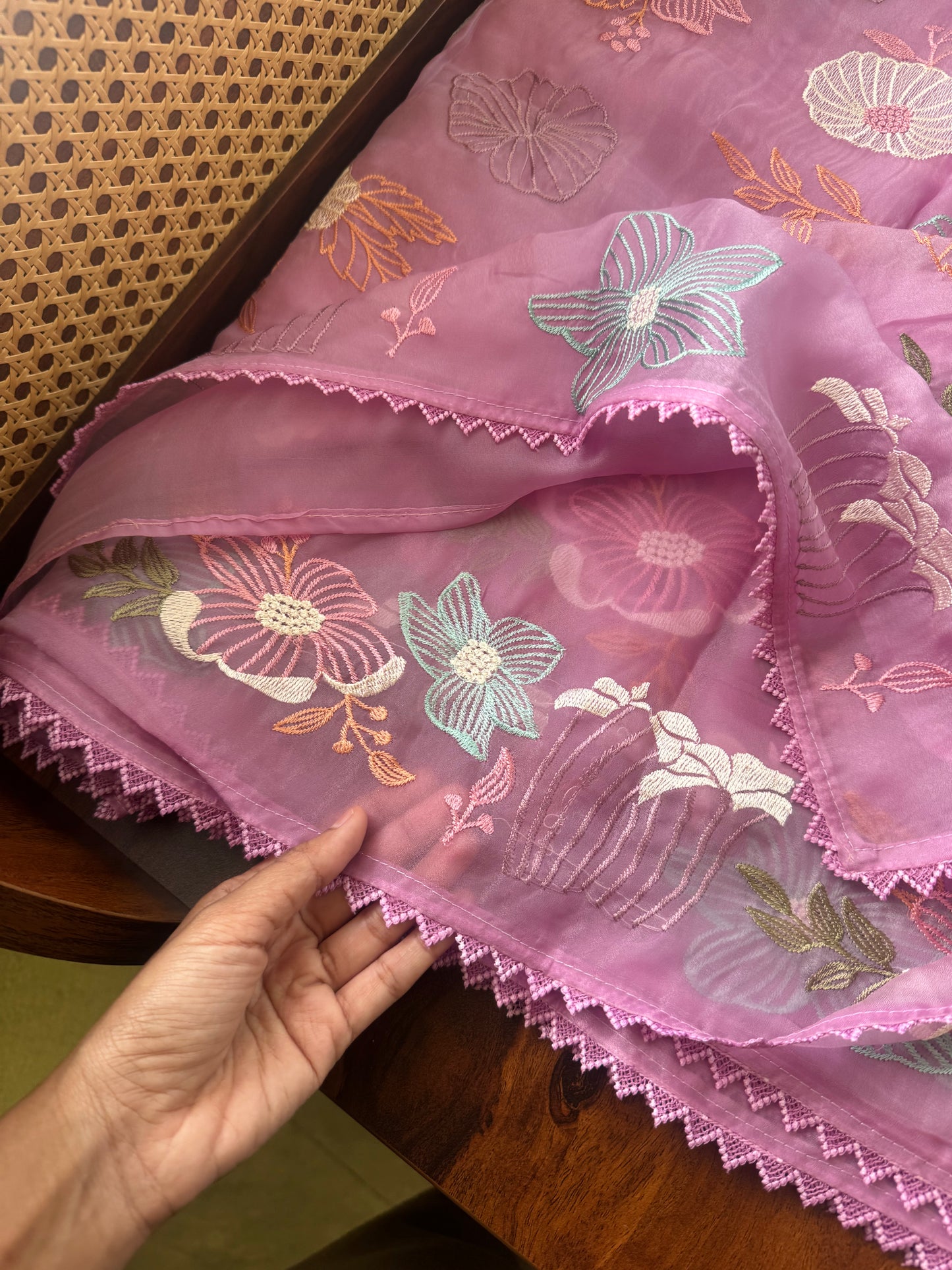 Premium Georgette Saree - Lilac