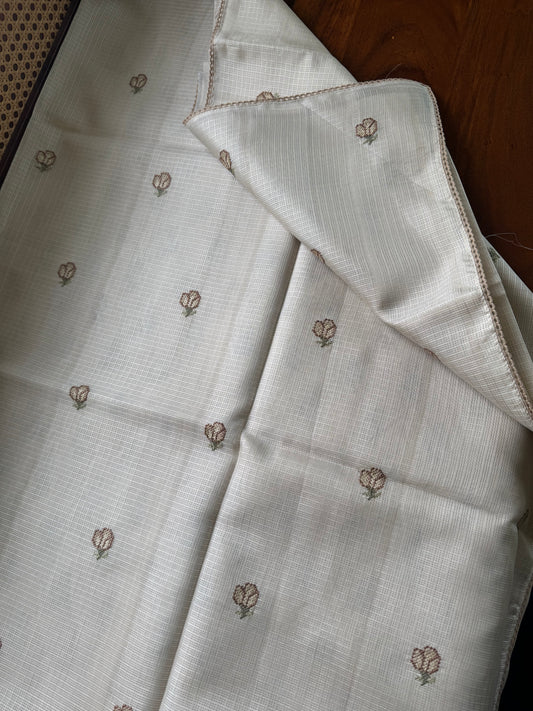 Soft Kota Tissue Saree - Brown