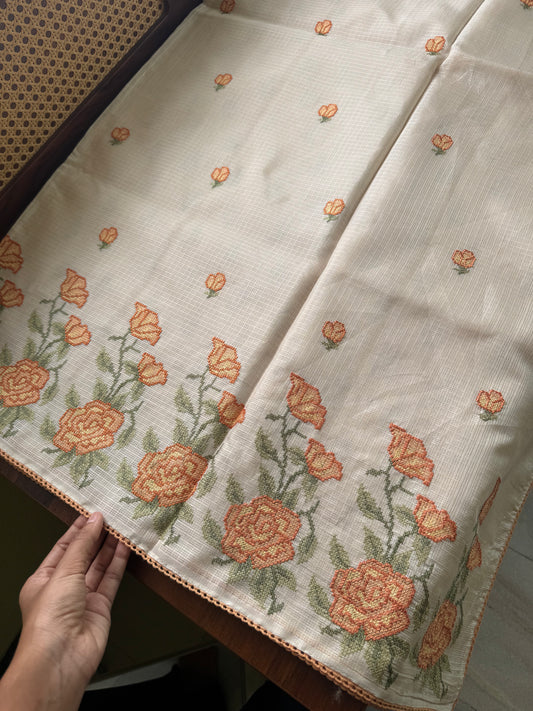 Soft Kota Tissue Saree - Yellow