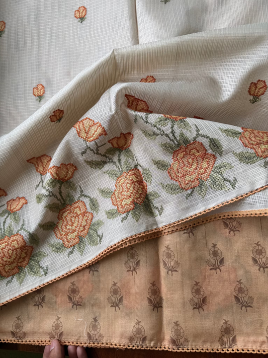 Soft Kota Tissue Saree - Yellow