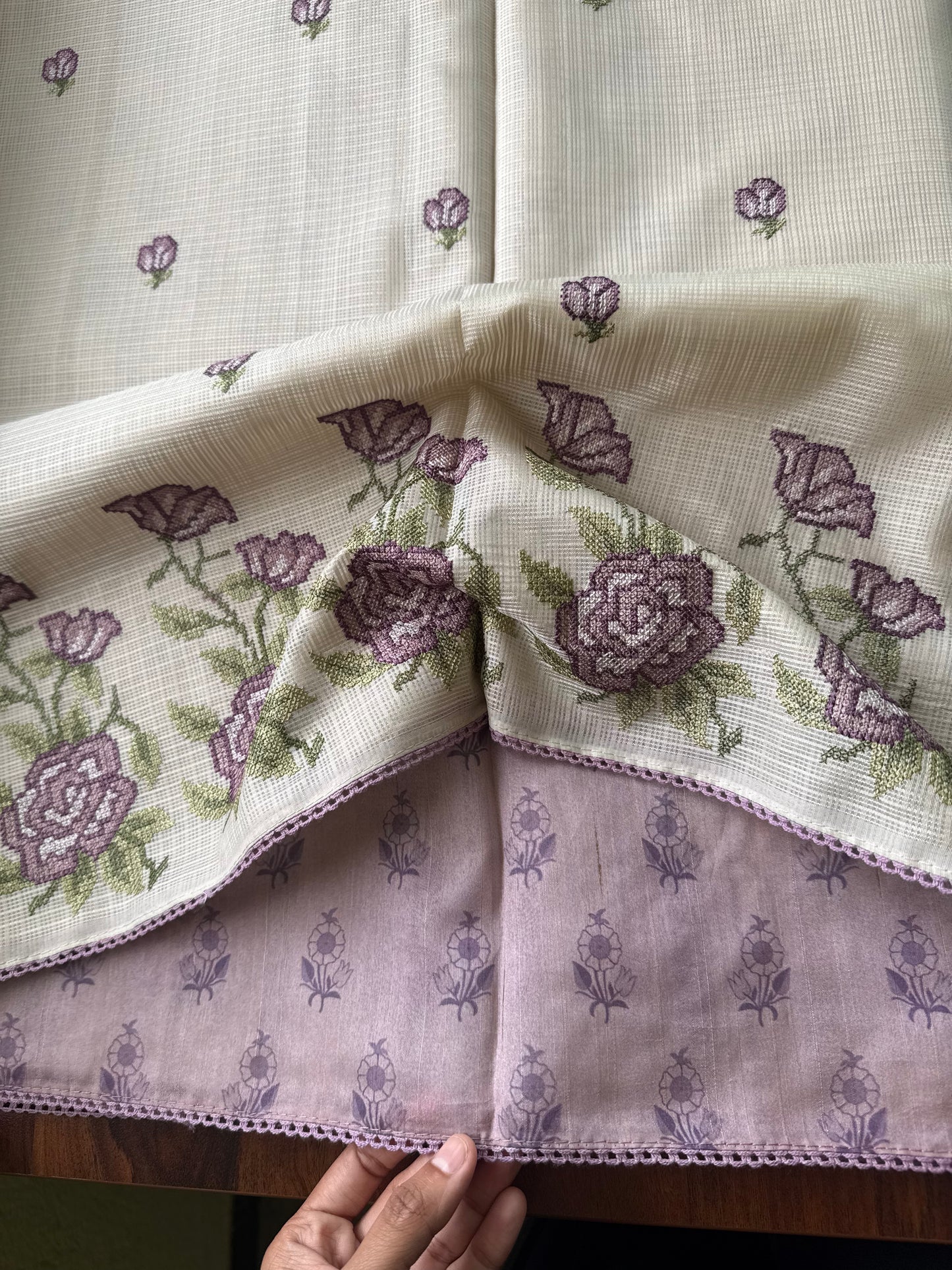 Soft Pure Kota Saree - Lavender