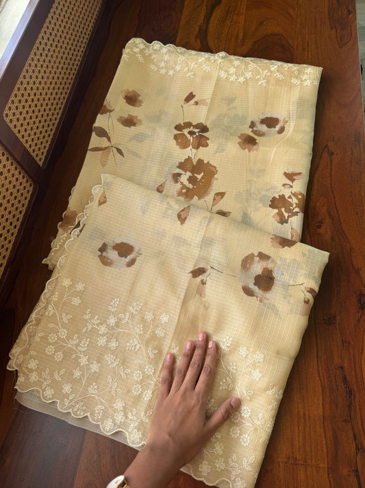 Soft Kota Saree - Yellow