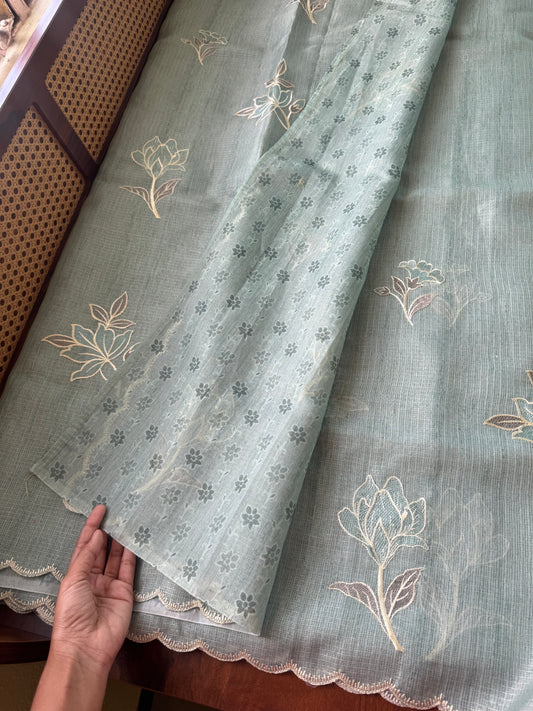 Soft Kota Saree - Blue