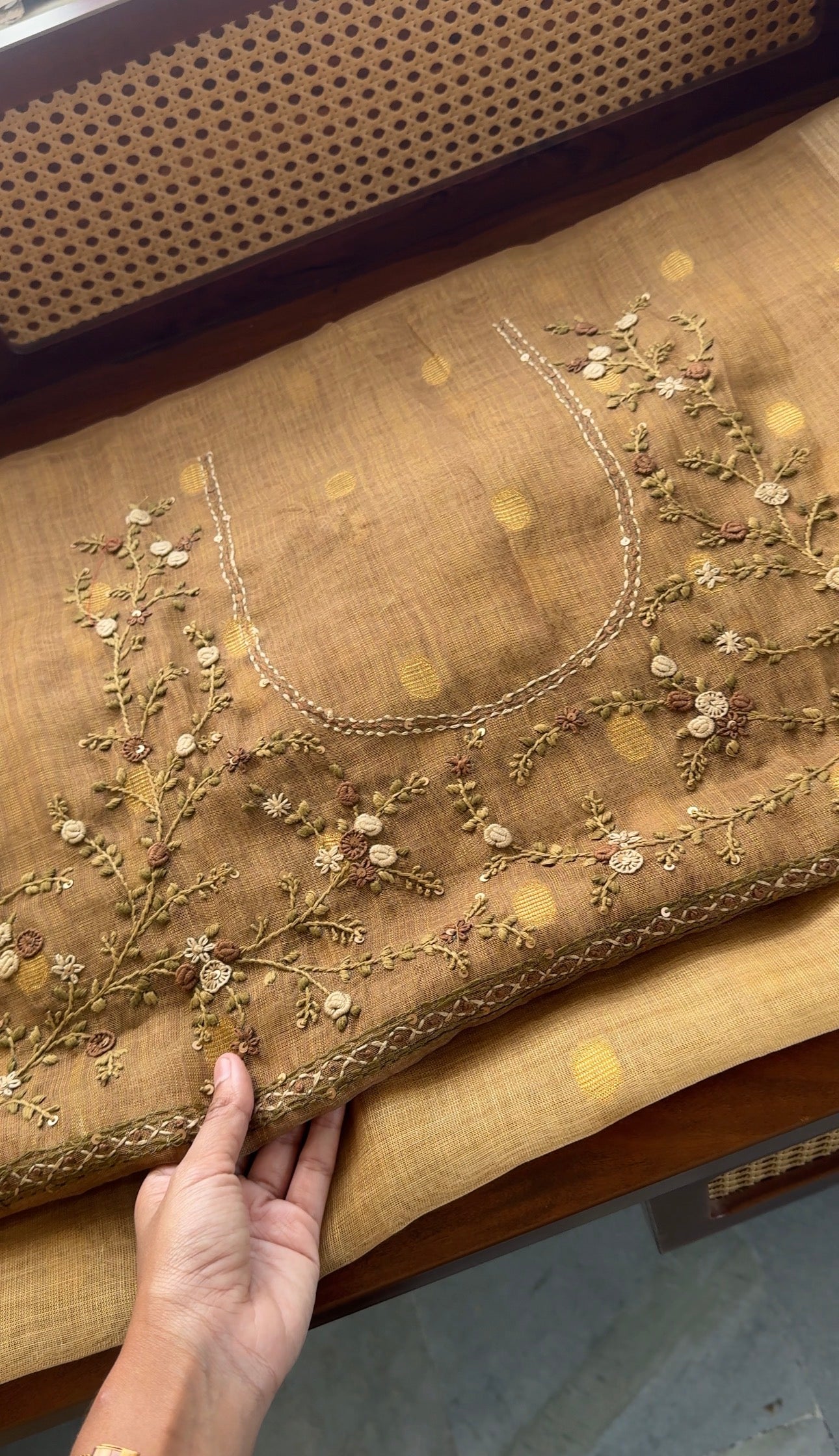 Premium Tissue Linen Sarees with heavy blouse - Mustard Yellow