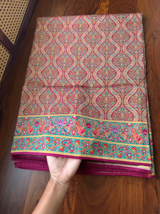 Luxe Pashmina Style Semi Silk Saree - Purple