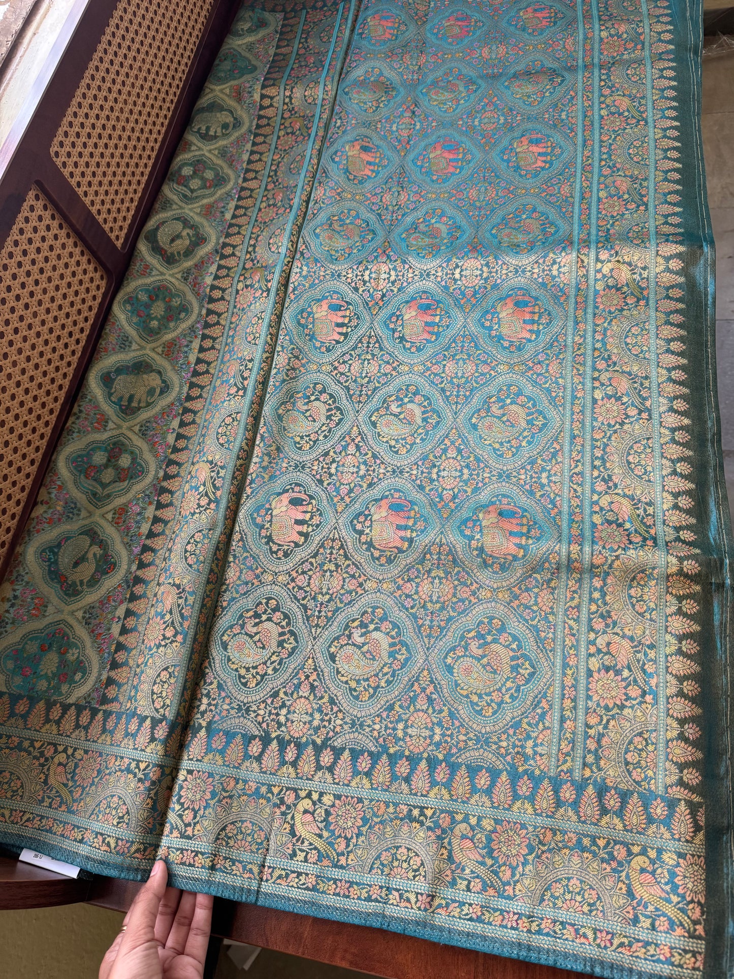 Luxe Pashmina Style Semi Silk Saree - Blue