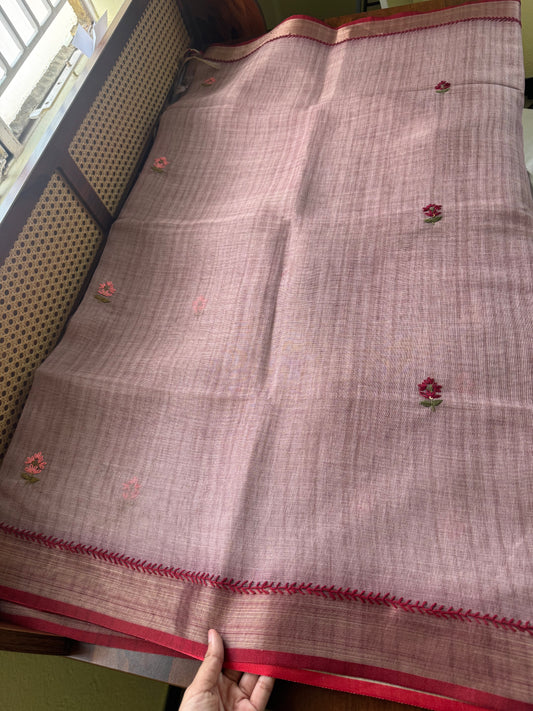 Premium Tissue Linen Sarees - Lavender