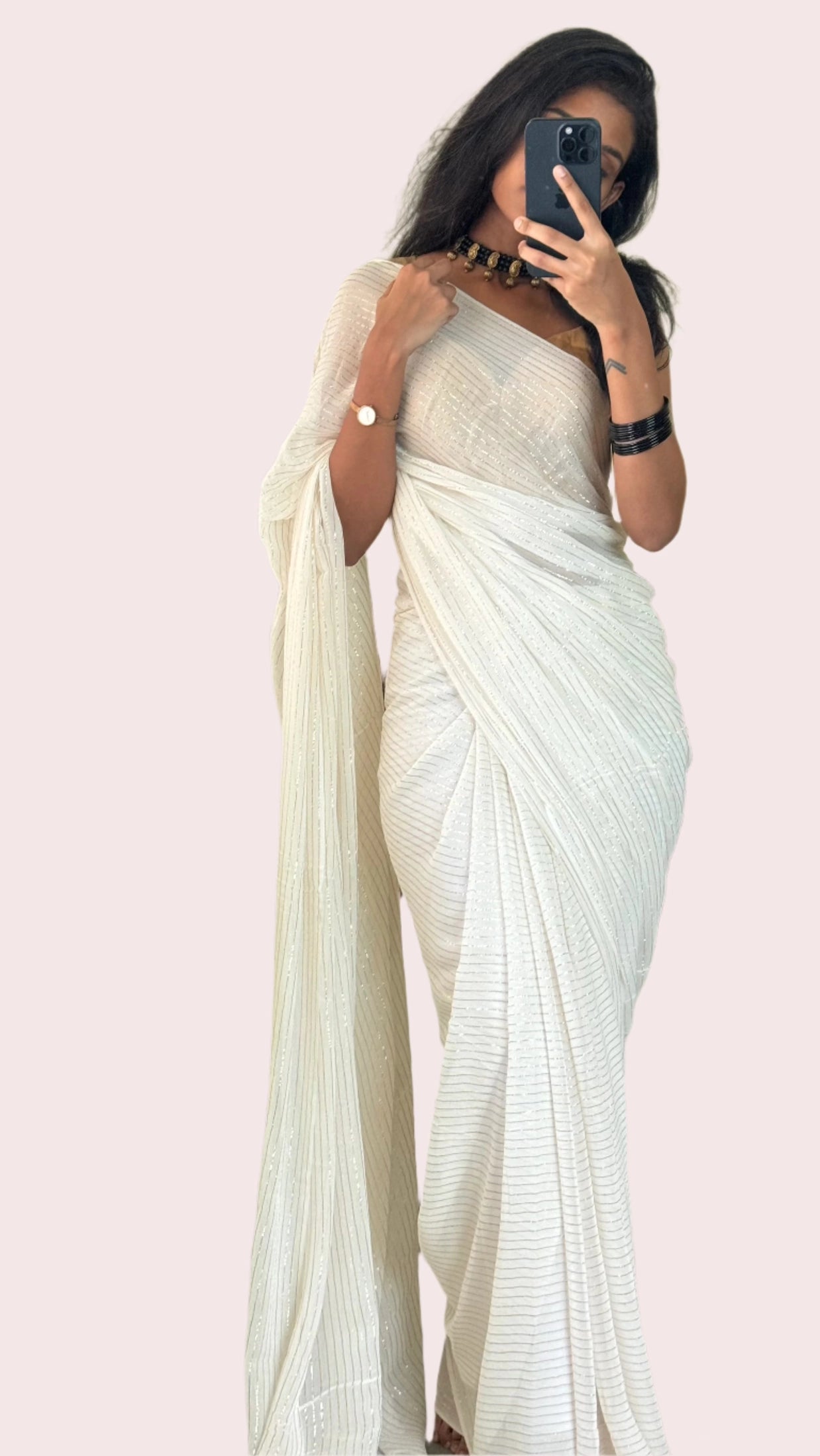 Kerala Collection -Georgette zari lines