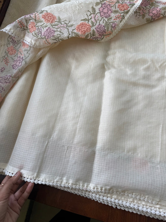 Soft Pure Kota Saree - White