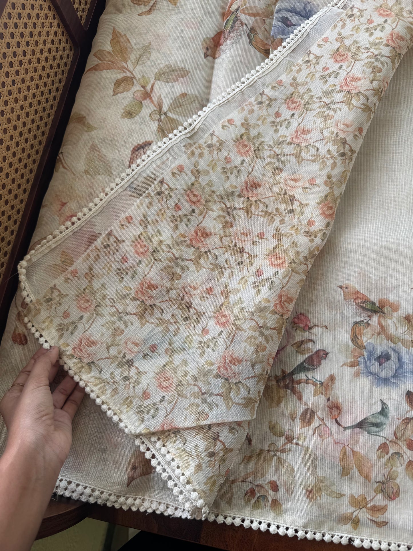 Soft Pure Kota Saree - Half White & Browns