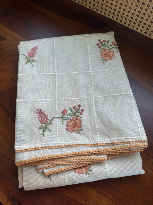 Soft Kota Saree - Halfwhite & Yellow