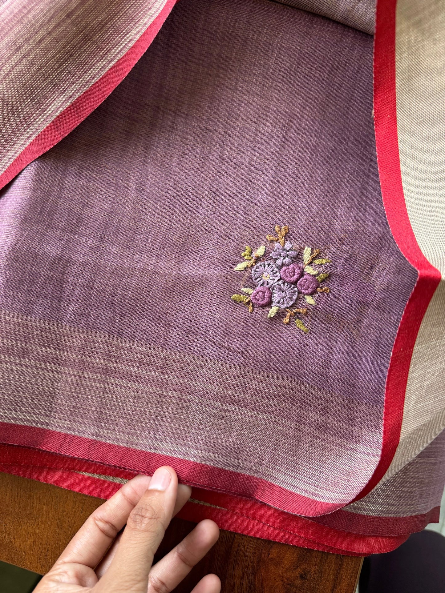 Premium Tissue Linen Sarees -Lavender