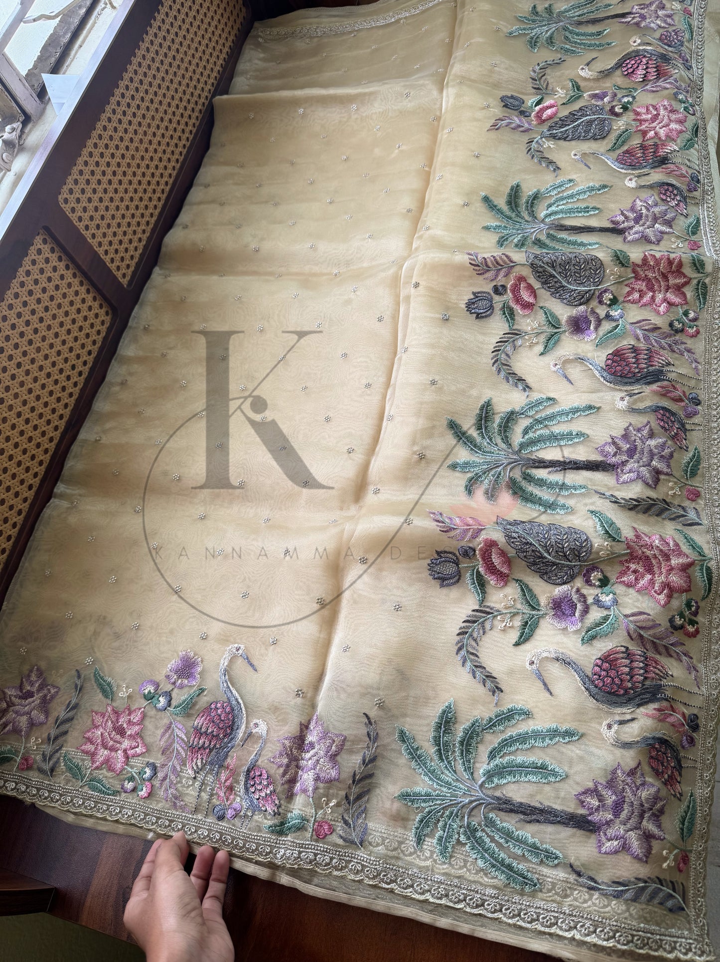 Luxe Tissue Organza Saree - Butter Yellow