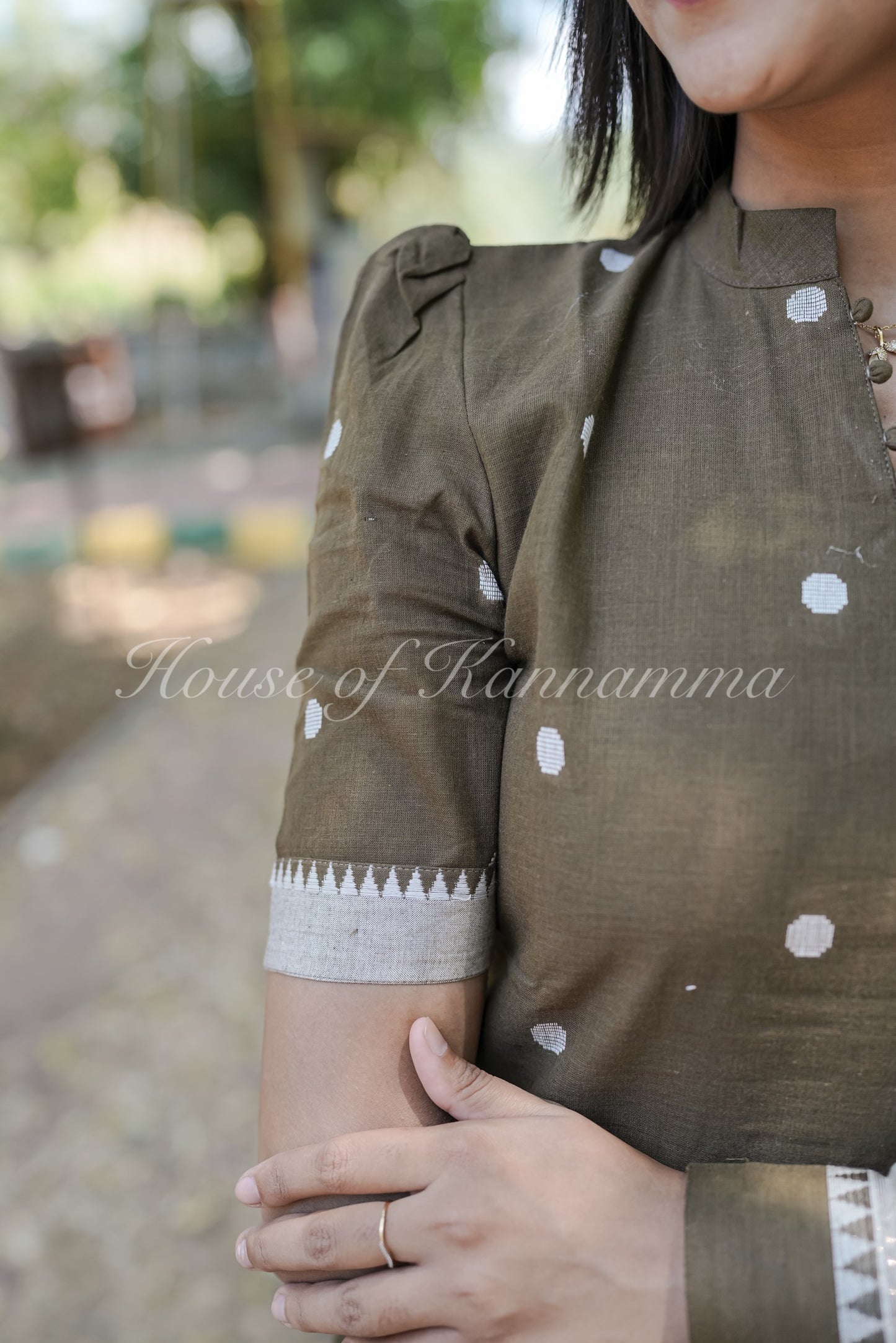 South Cotton Salwars - Olive Green