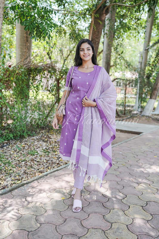 South Cotton Salwars - Lavender