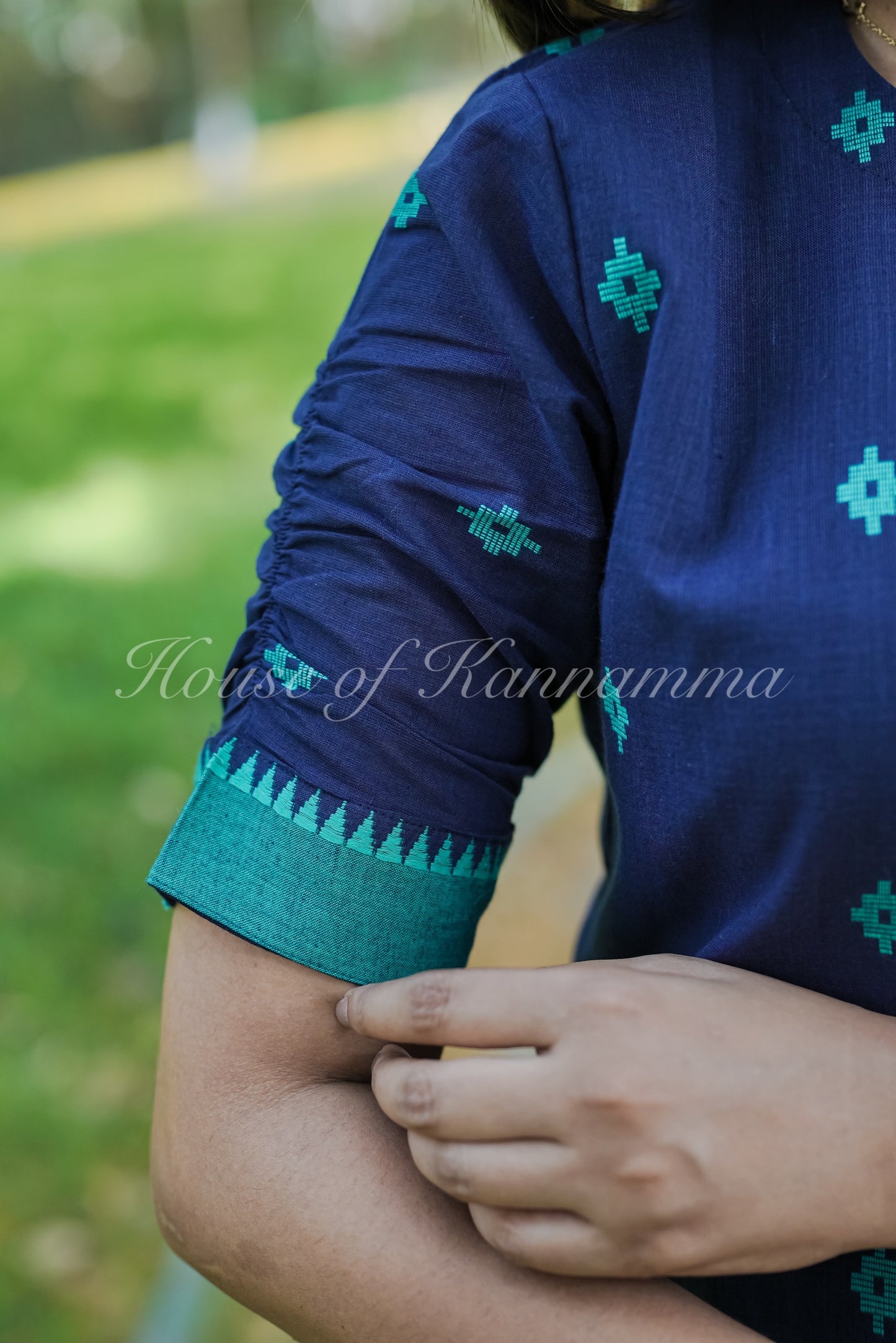 South Cotton Salwars - Navy Blue
