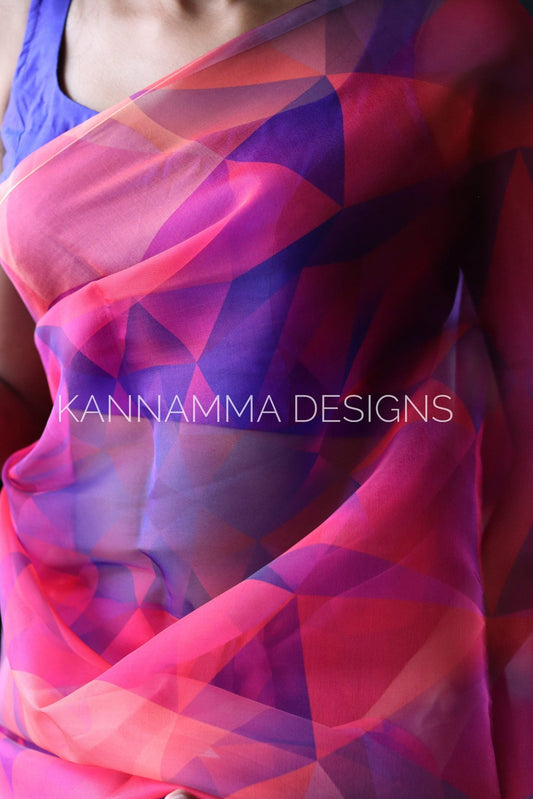 Floral Organza - Red (KS209)