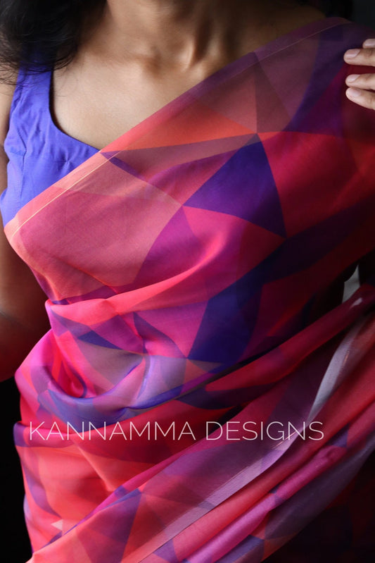 Floral Organza - Red (KS209)