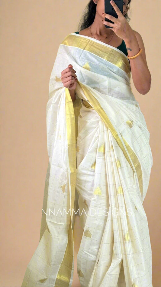 Kerala Collection -Classic Cream Kasavu