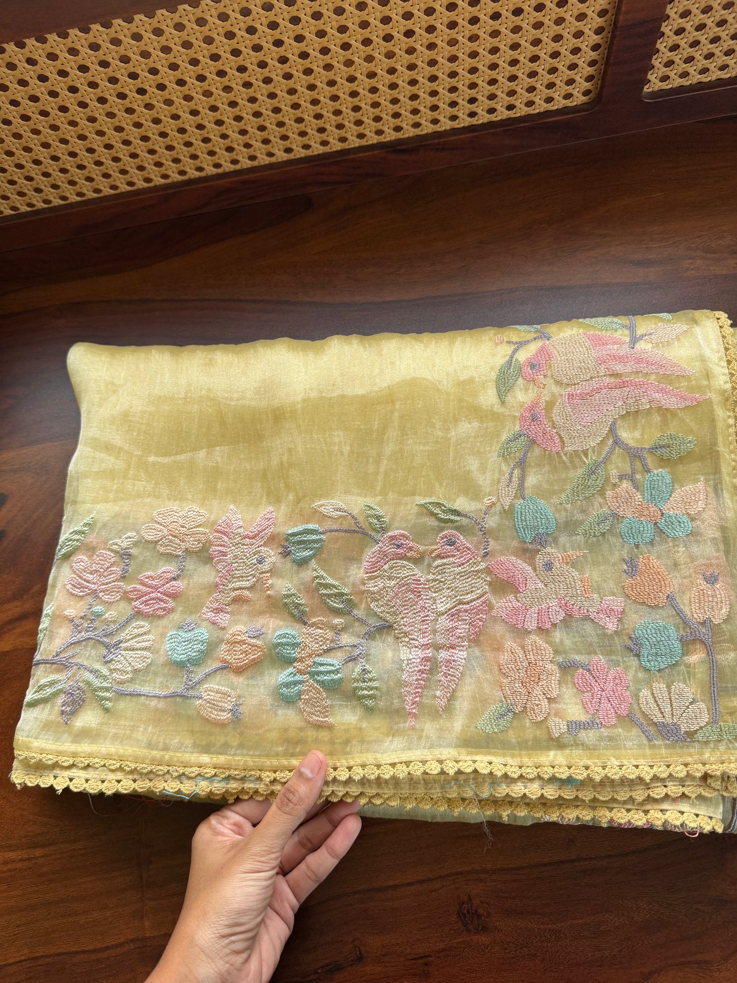 Tissue Organza Saree - Butter Yellow