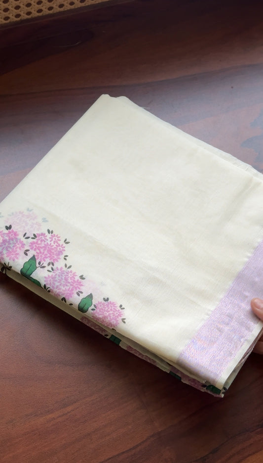 Kerala Collection -Floral Set Mundu