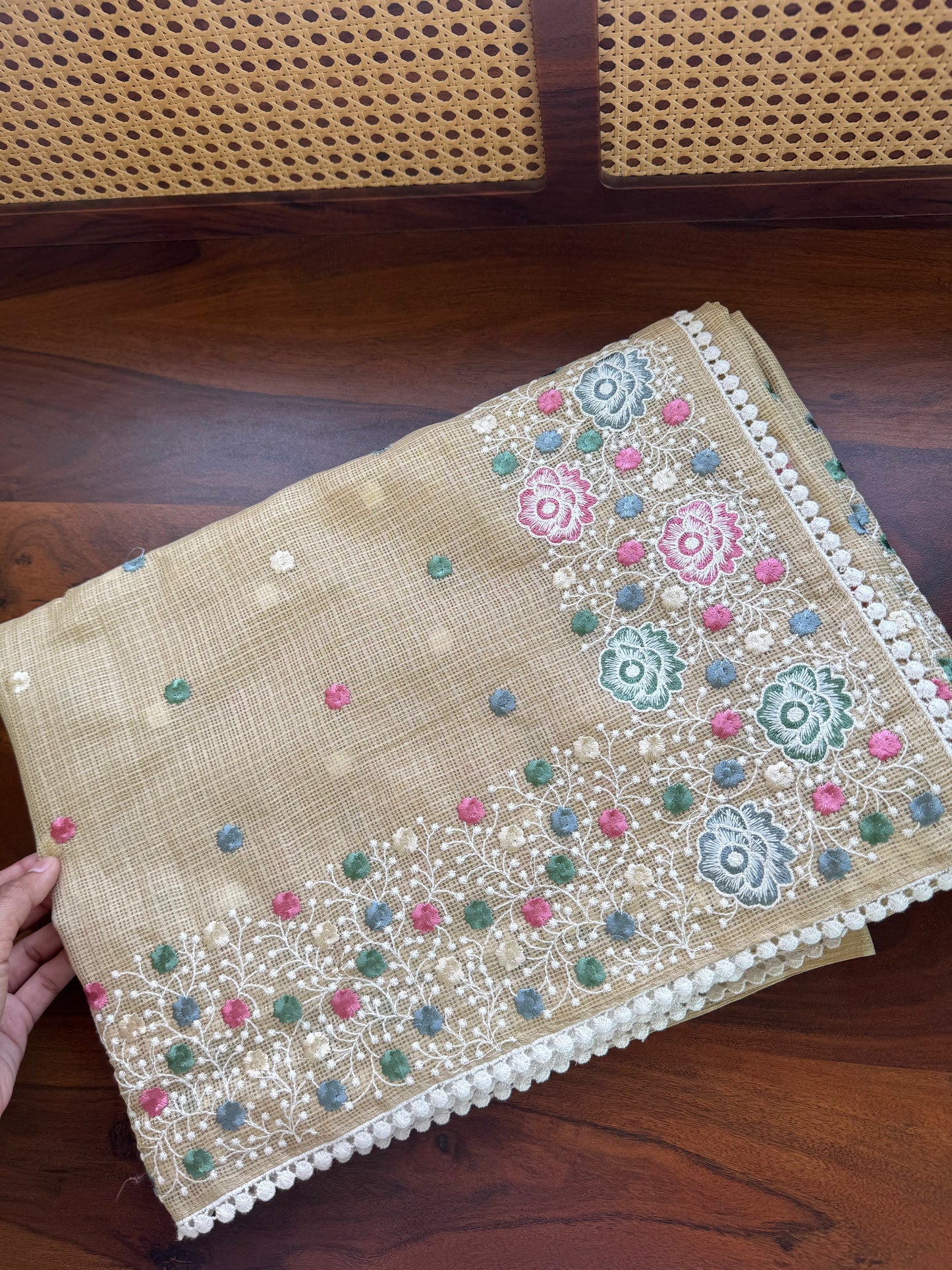 Soft Tissue Kota Saree - Pastel Yellow