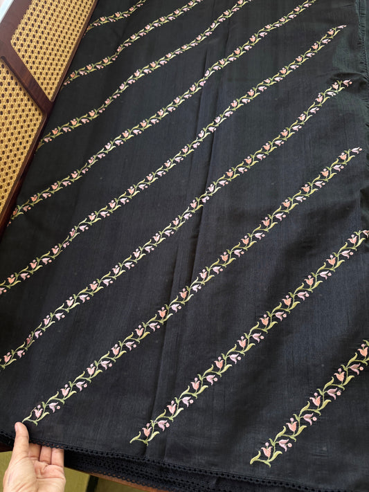 Elegant Semi tussar saree - Black