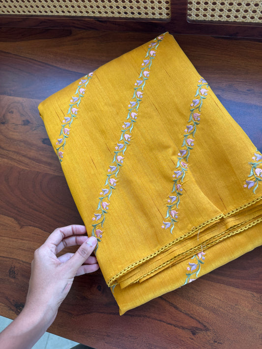 Elegant Semi tussar saree - Yellow
