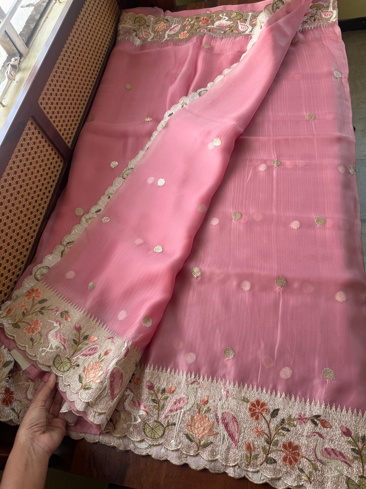 Premium Georgette Saree - Pink