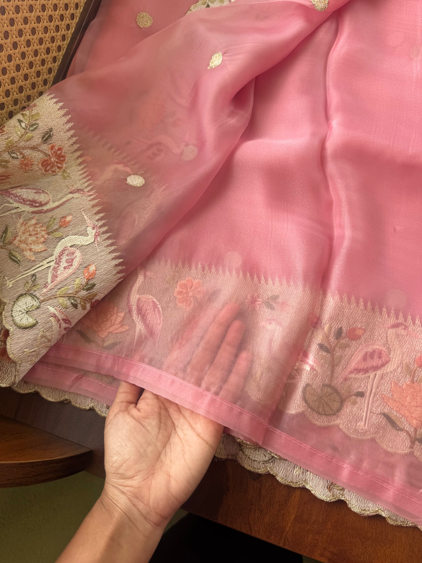 Premium Georgette Saree - Pink