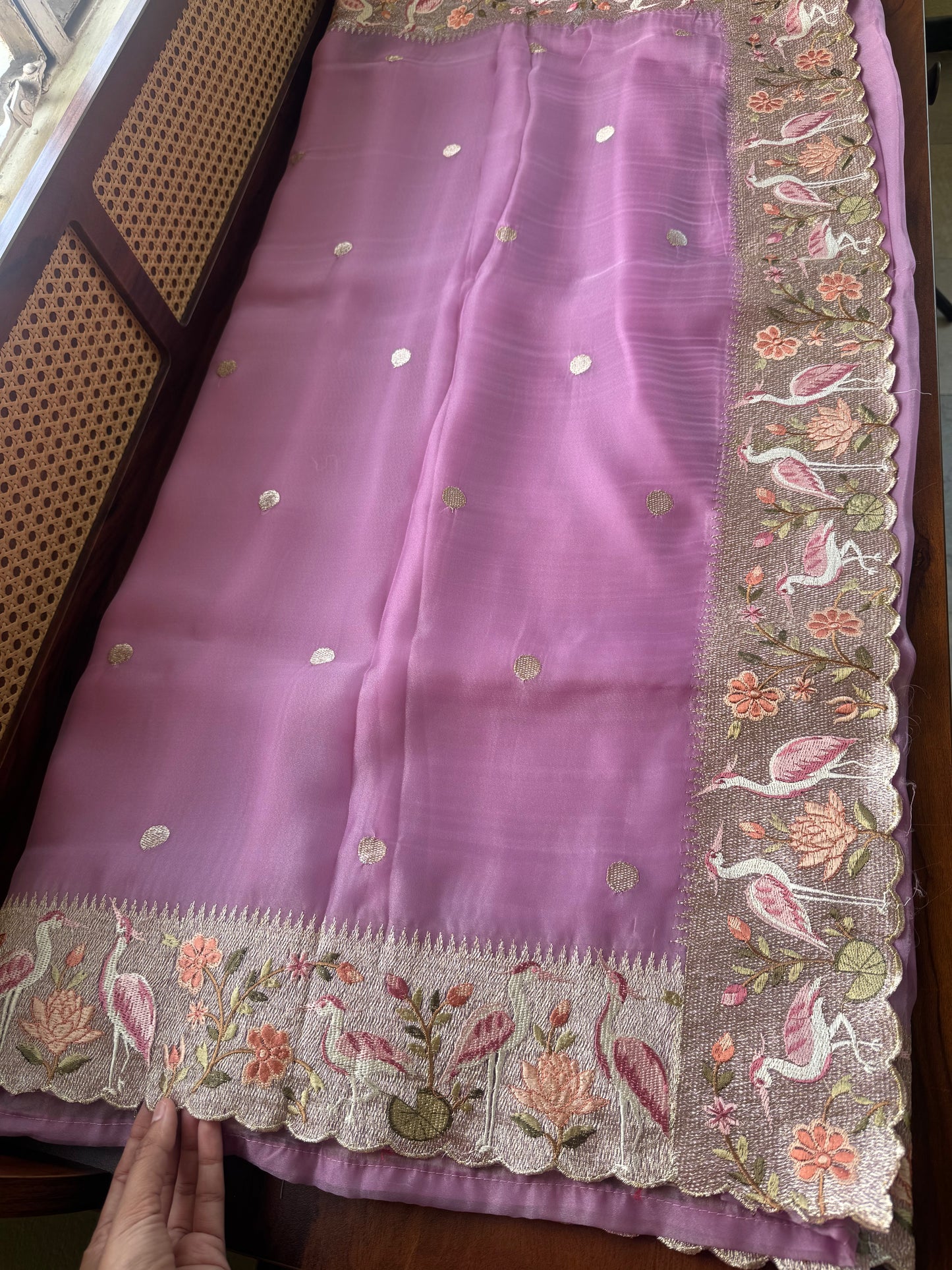 Premium Georgette Saree - Lilac