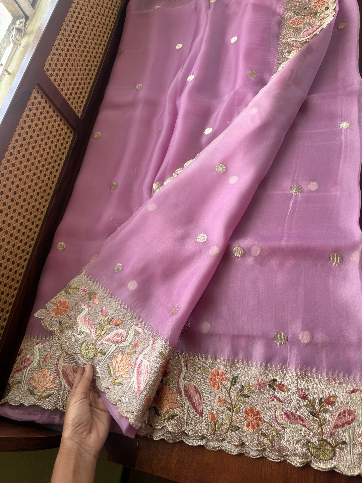 Premium Georgette Saree - Lilac