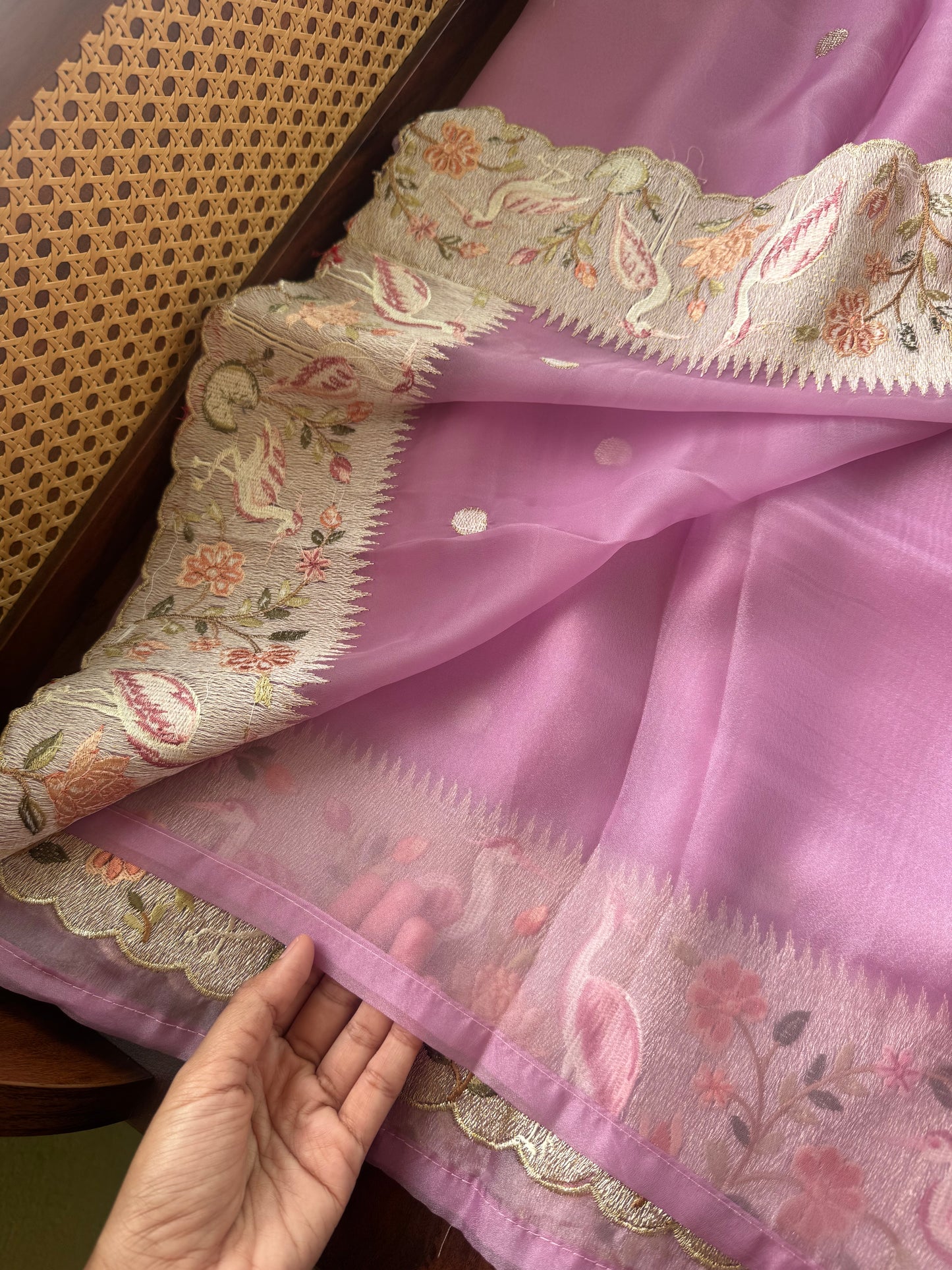 Premium Georgette Saree - Lilac