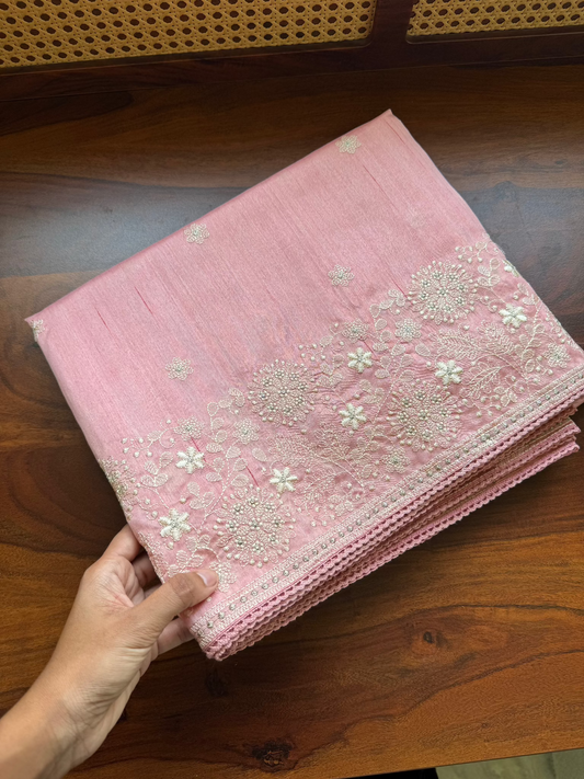 Tussar Blend - Peach Pink