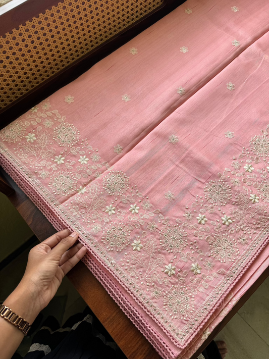Tussar Blend - Peach Pink