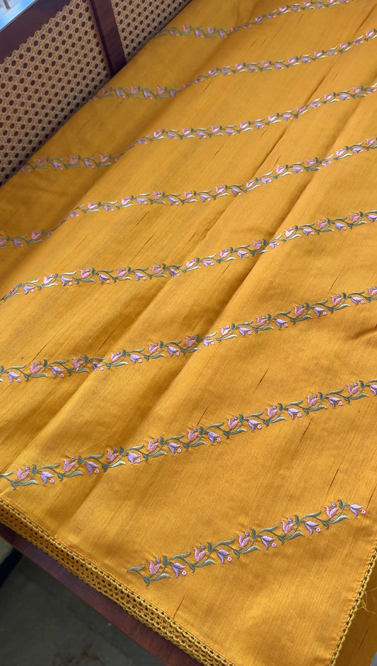 Elegant Semi tussar saree - Yellow