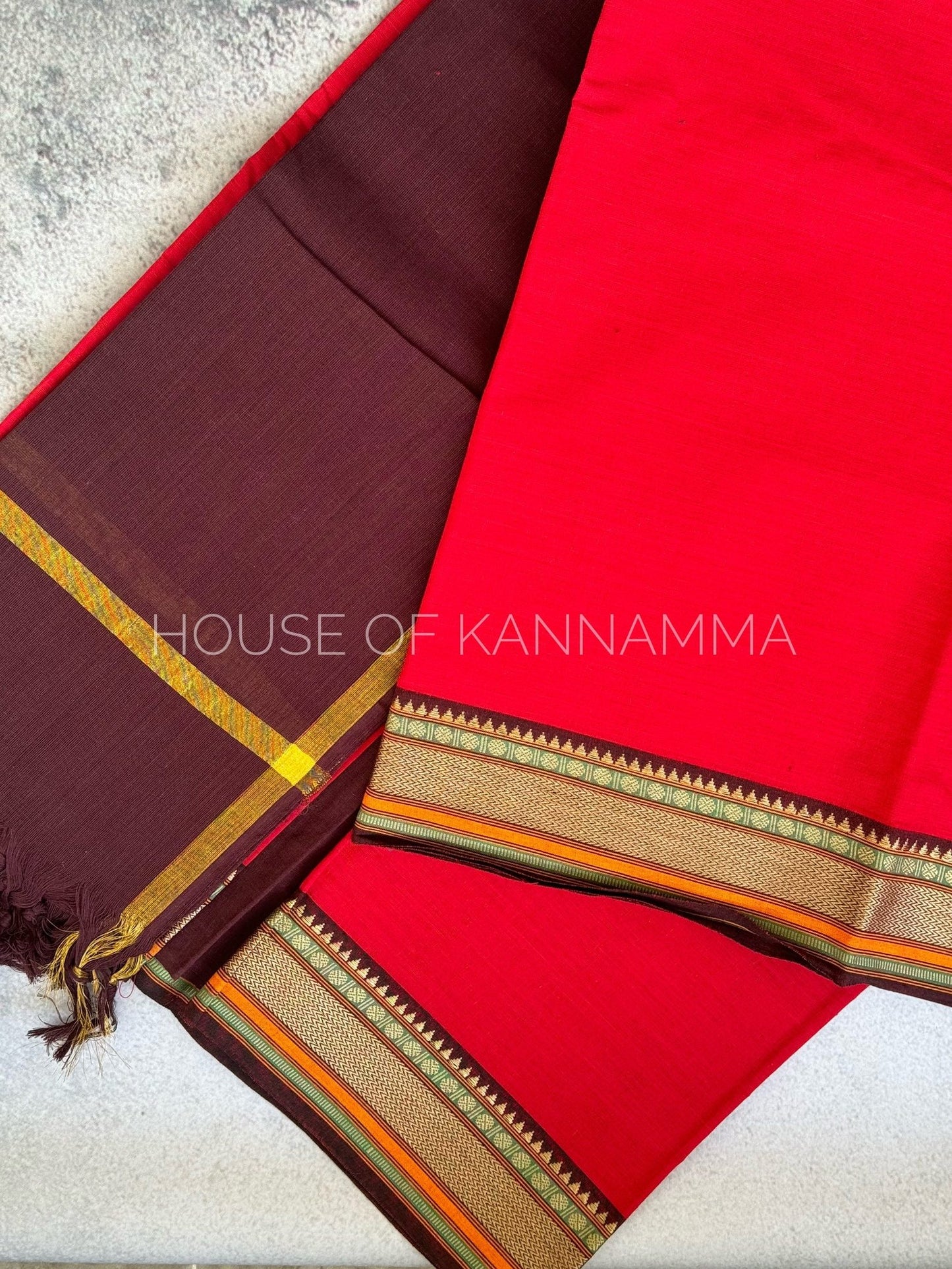 South Cotton Salwar Suit - Red HOK04