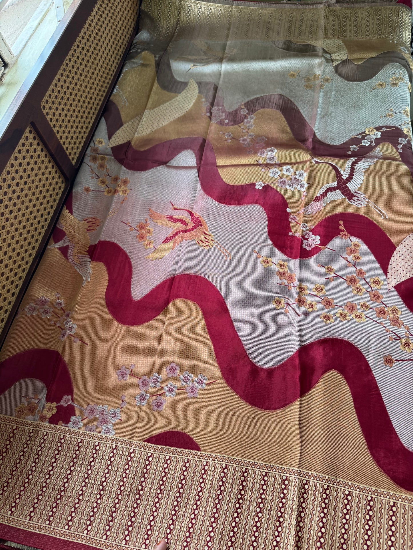 Soft Semi Silk Saree - Deep Red