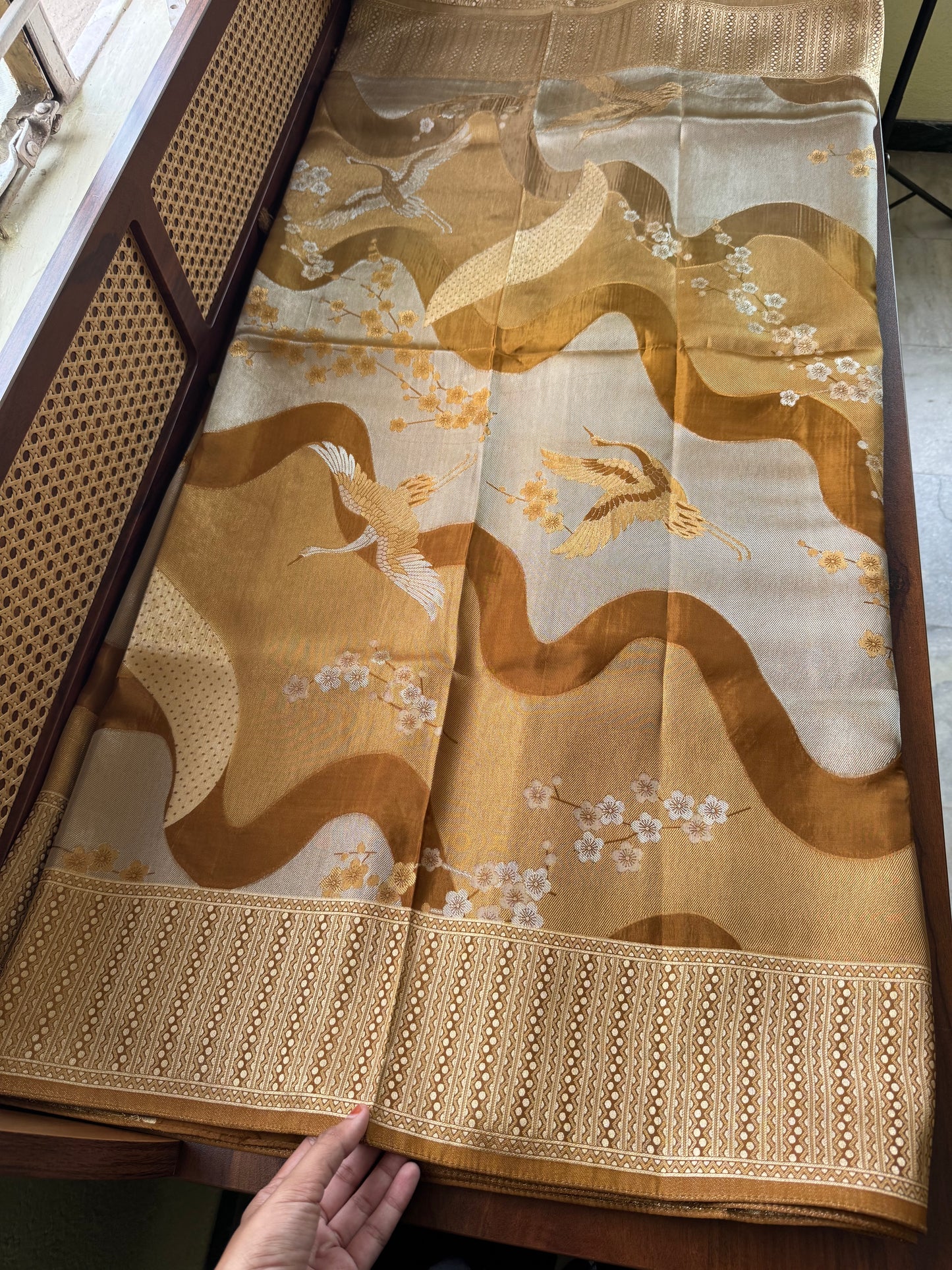 Soft Semi Silk Saree - Golden Yellow