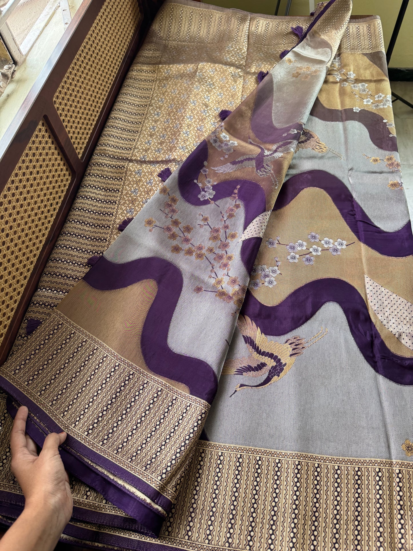 Soft Semi Silk Saree - Violet